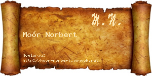 Moór Norbert névjegykártya