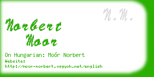 norbert moor business card