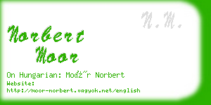 norbert moor business card